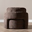 Fauteuil tissu chenille Cali marron