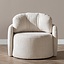 Fauteuil Nino en tissu polyester off white