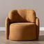 Fauteuil Nino en tissu polyester terracotta