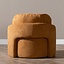 Fauteuil Nino en tissu polyester terracotta