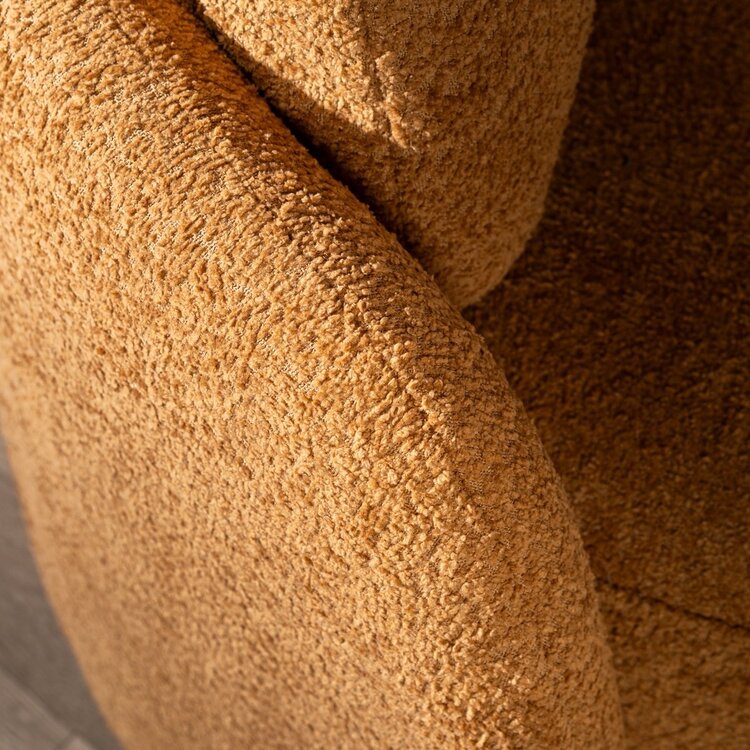 Fauteuil Nino en tissu polyester terracotta