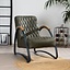 Fauteuil industriel Ivy éco-cuir vert