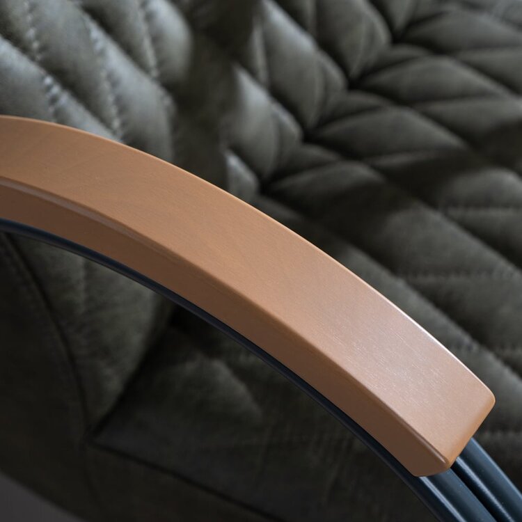 Fauteuil industriel Ivy éco-cuir vert