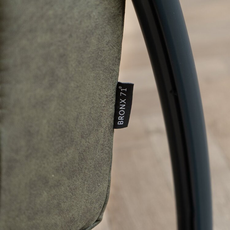 Fauteuil industriel Ivy éco-cuir vert