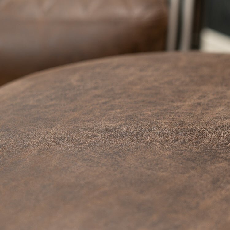 Fauteuil industriel Ivy éco-cuir brun