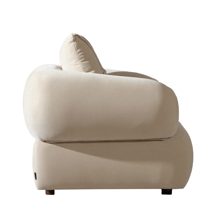 Fauteuil en velours Palermo beige