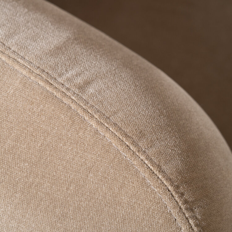 Fauteuil en velours Palermo taupe