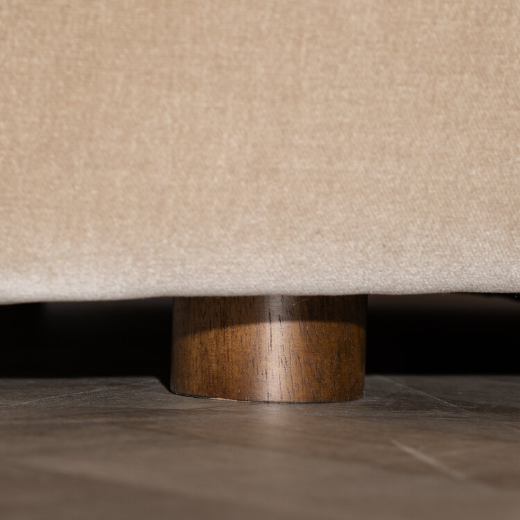 Fauteuil en velours Palermo taupe