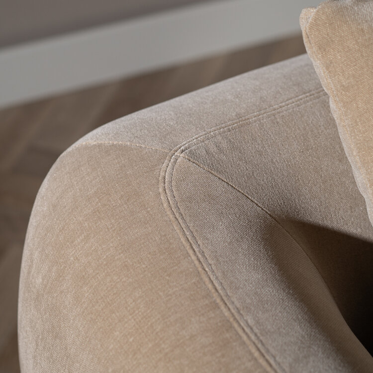 Fauteuil en velours Palermo taupe