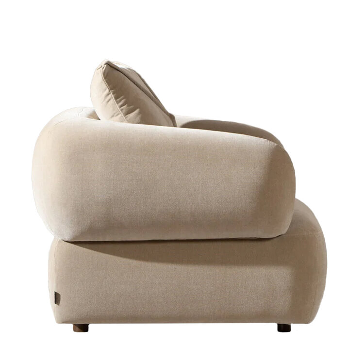 Fauteuil en velours Palermo taupe