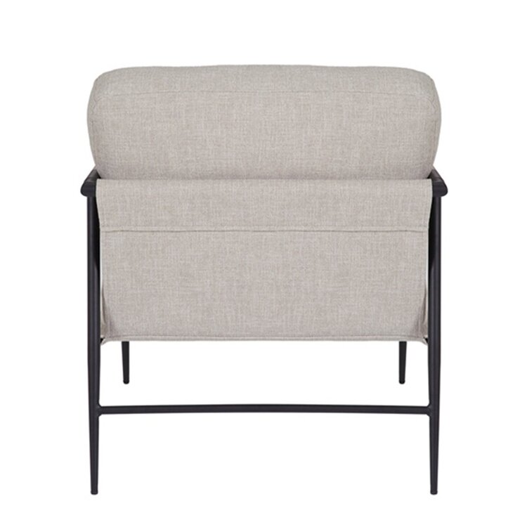 Fauteuil Jade tissu lin taupe