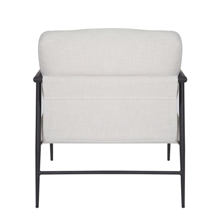 Fauteuil Jade tissu lin blanc cassé