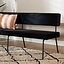Banc de salle à manger en velours Espen noir 190 cm