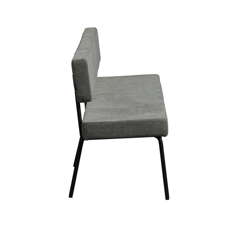 Banc de salle à manger scandinave Espen vert tissu recyclé 190 cm