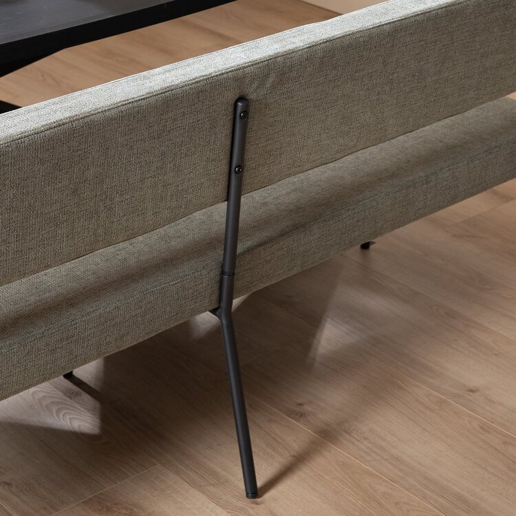 Banc de salle à manger scandinave Espen vert tissu recyclé 190 cm