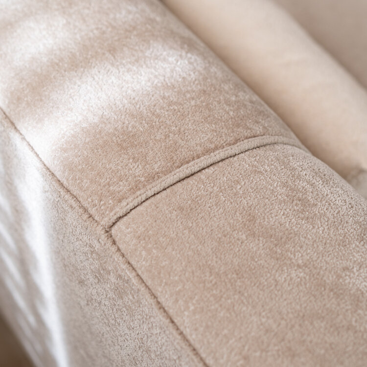 Canapé d'angle scandinave Vegas blanc tissu chenille gauche/droit