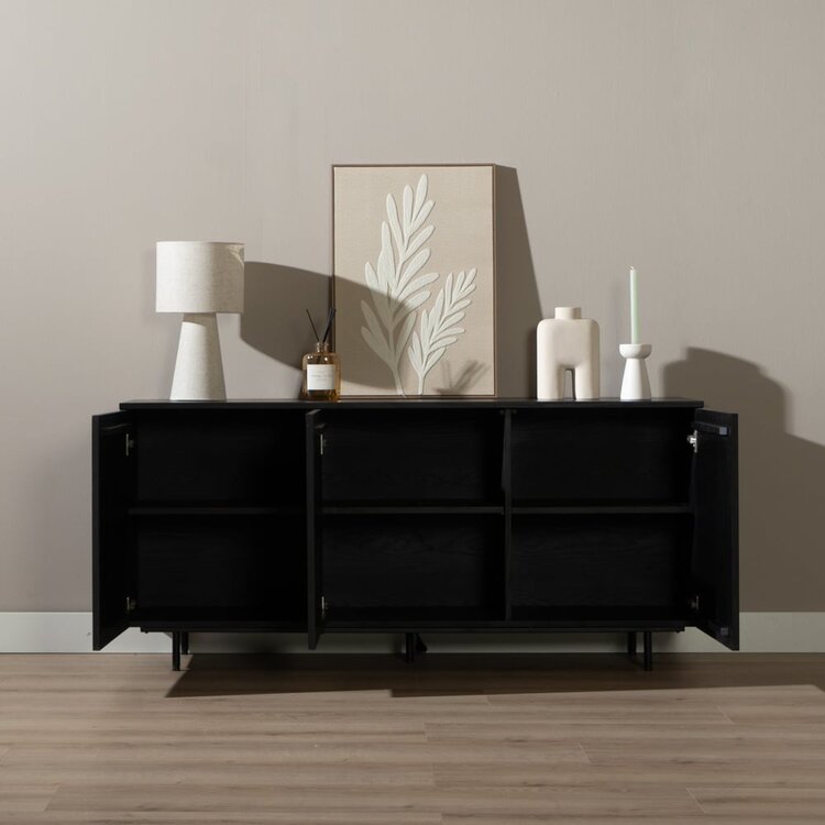 Buffet Haley chêne noir 160 cm