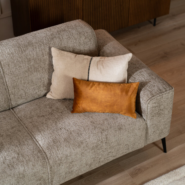 Canapé 2,5 places Vegas tissu taupe chenille