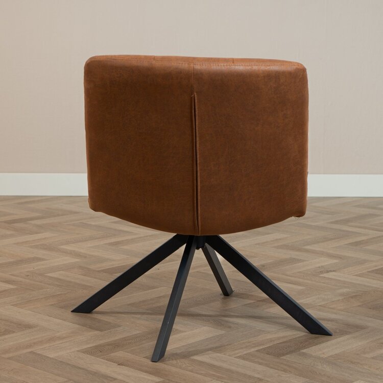 Fauteuil industriel Eevi cognac