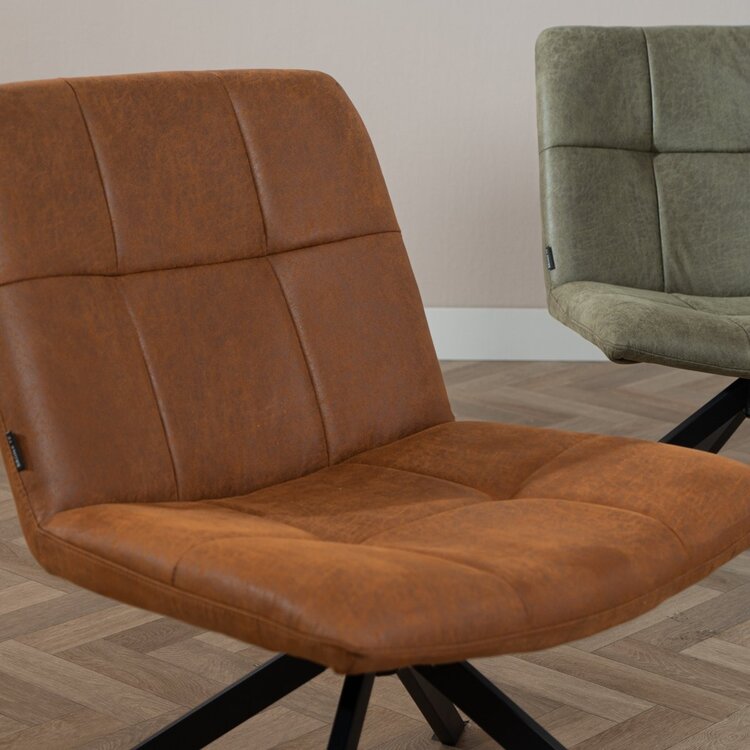 Fauteuil industriel Eevi cognac