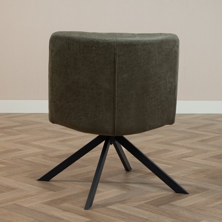 Fauteuil industriel Eevi vert olive