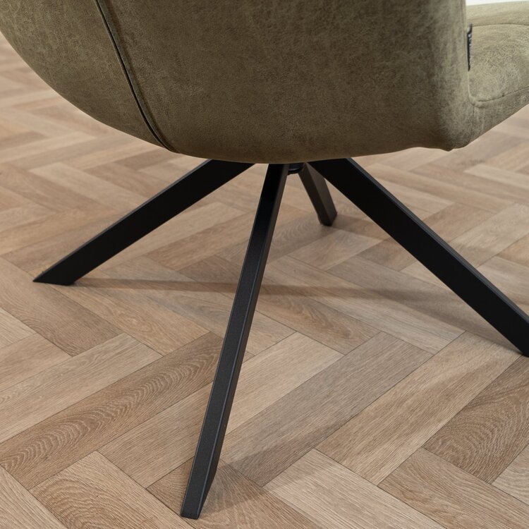 Fauteuil industriel Eevi vert olive