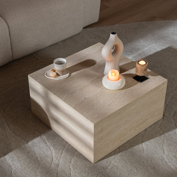 Table basse Ace travertin 60x60x30