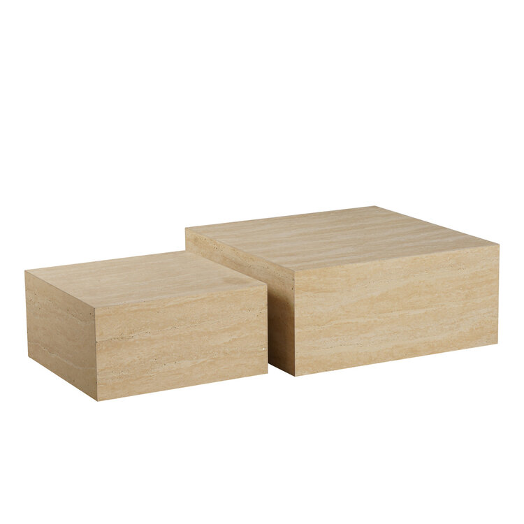 Table basse Ace travertin 75x75x40