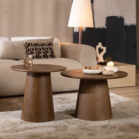 Set de tables basses Ash chêne rustique