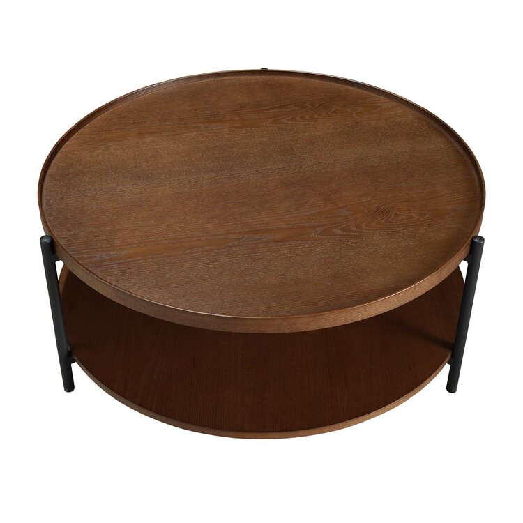 Table basse Ø90 cm Rio chêne rustique