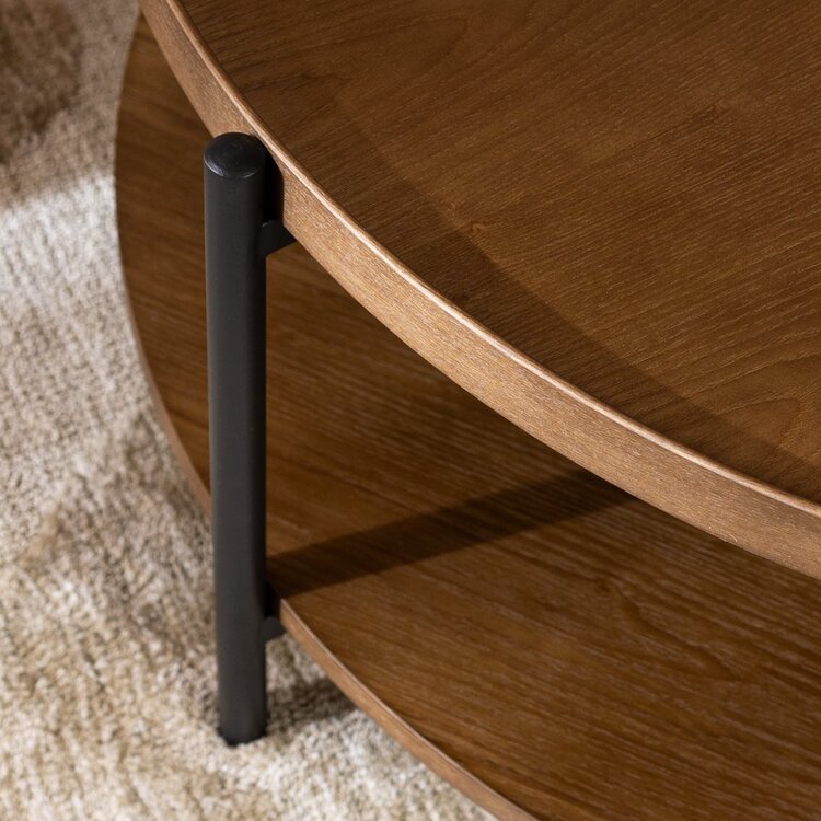 Table basse Ø90 cm Rio chêne rustique