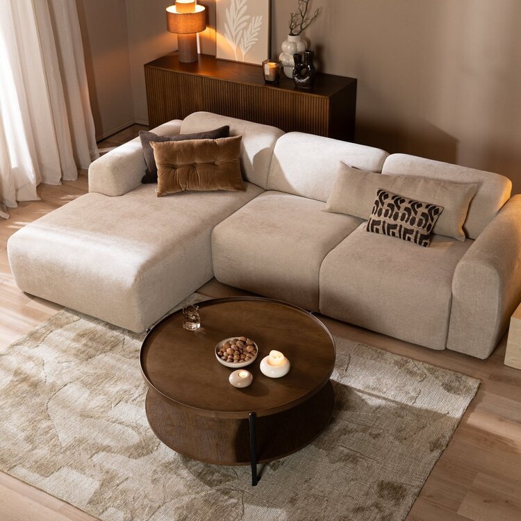 Table basse Ø90 cm Rio chêne rustique