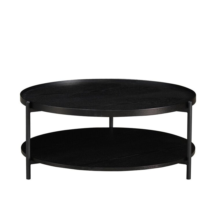 Table basse Ø90 cm Rio chêne noir
