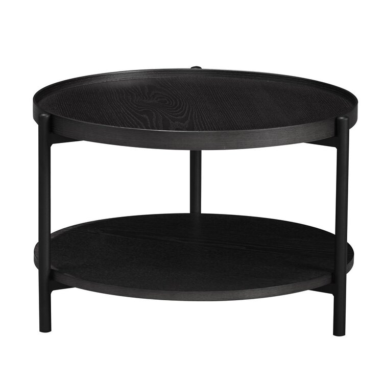 Table basse Ø58 cm Rio chêne noir