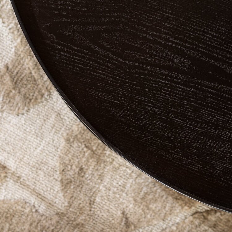 Table basse Ø58 cm Rio chêne noir