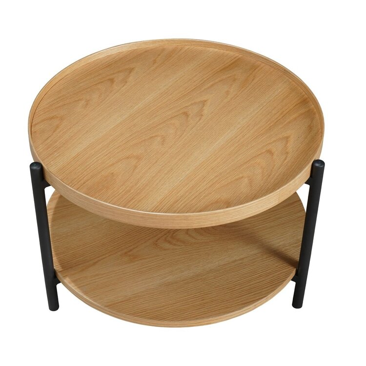 Table basse Ø58 cm Rio chêne blanc