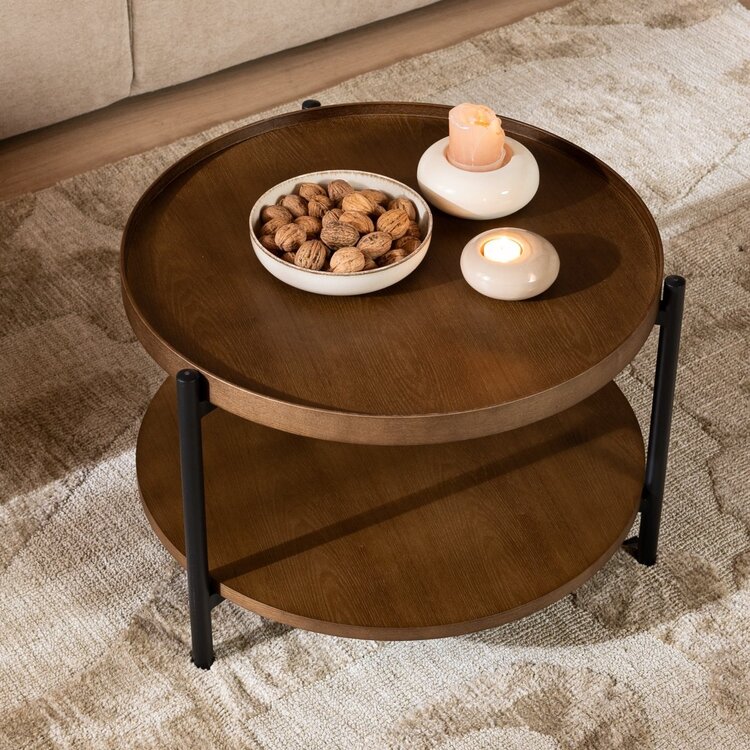 Table basse Ø58 cm Rio chêne rustique