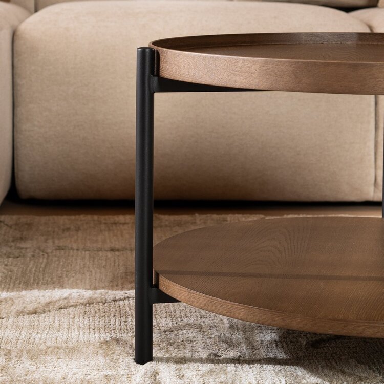 Table basse Ø58 cm Rio chêne rustique