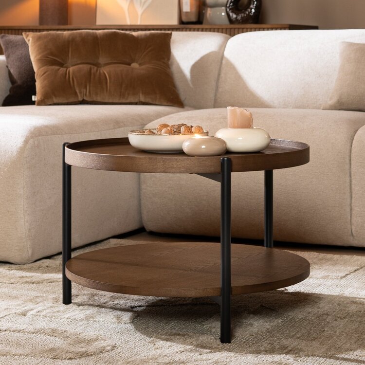 Table basse Ø58 cm Rio chêne rustique