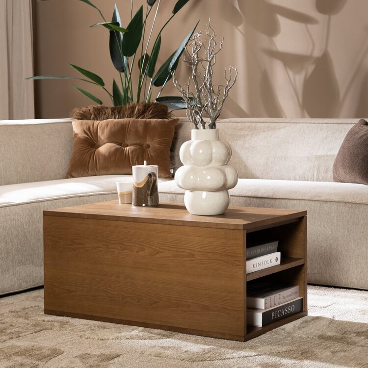 Table d'appoint 88x46 cm Jaxx chêne rustique