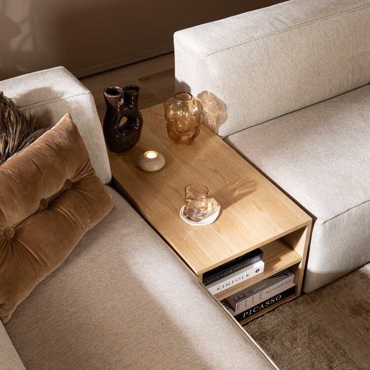 Table d'appoint 88x46 cm Jaxx chêne blanc