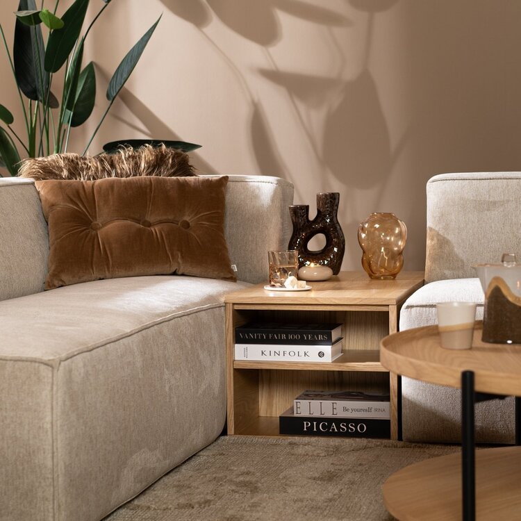 Table d'appoint 88x46 cm Jax chêne blanc