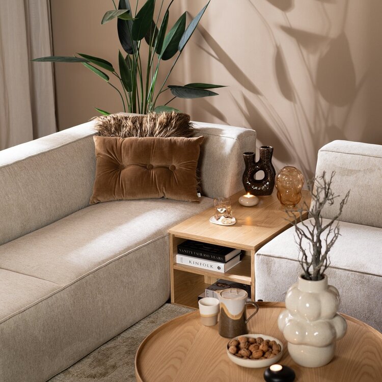 Table d'appoint 88x46 cm Jaxx chêne blanc