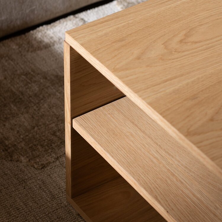 Table d'appoint 88x46 cm Jaxx chêne blanc