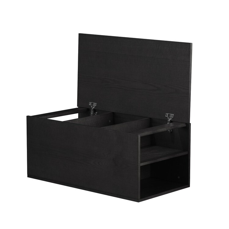 Table d'appoint 88x46 cm Jax chêne noir