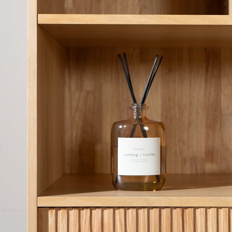 Bibliothèque de rangement Bradley chêne blanc 80x220 cm