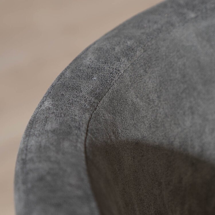 Chaise empilable industrielle Lyon anthracite éco-cuir