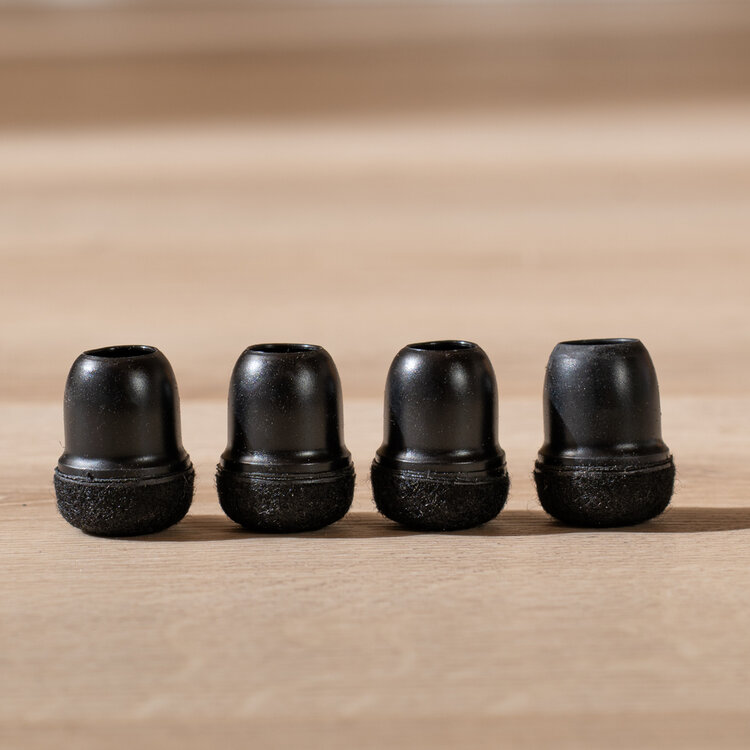 Lot de 4 protections de sol noires Ø14-19 mm