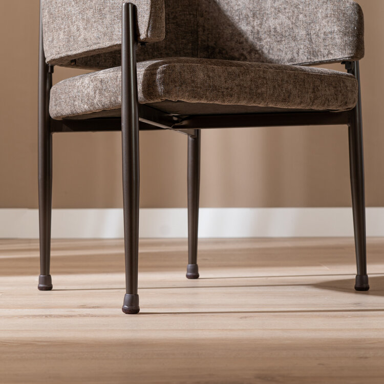 Lot de 4 protections de sol marron Ø19-25 mm