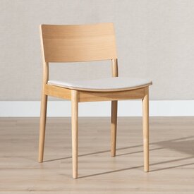 Chaise de salle à manger Elio chêne naturel/off white